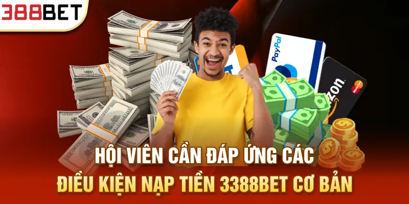 Hội viên cần đáp ứng các điều kiện nạp tiền 3388BET cơ bản